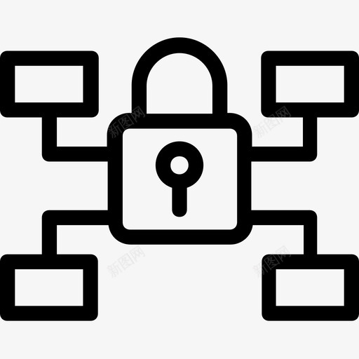 网络安全数字锁网络图标svg_新图网 https://ixintu.com 数字营销 数字锁 网络 网络安全