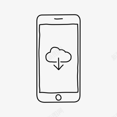 iphone云服务器云设备图标图标