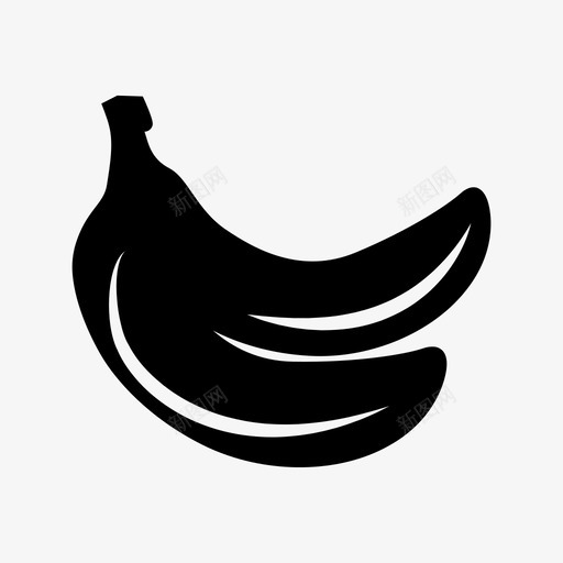 香蕉吃水果图标svg_新图网 https://ixintu.com 吃 水果 水果世界 香蕉 黄色