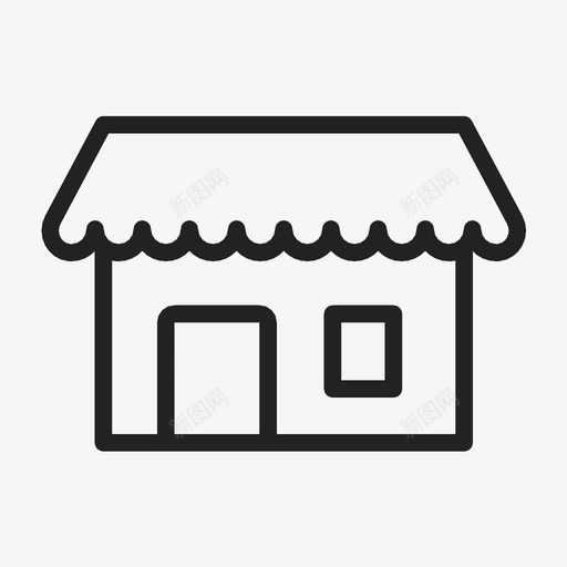 商店建筑物家图标svg_新图网 https://ixintu.com 商店 家 建筑物 房子