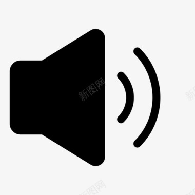 扬声器介质音频收听图标图标