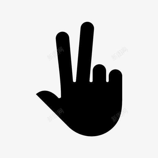 手的胜利手指手掌图标svg_新图网 https://ixintu.com 三 手指 手掌 手的手指 手的胜利 符号
