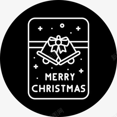 贺卡铃铛圣诞节图标图标