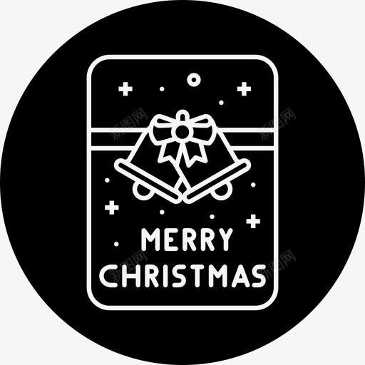 贺卡铃铛圣诞节图标svg_新图网 https://ixintu.com 2017年新年圆差 圣诞节 祝愿 贺卡 铃铛 问候