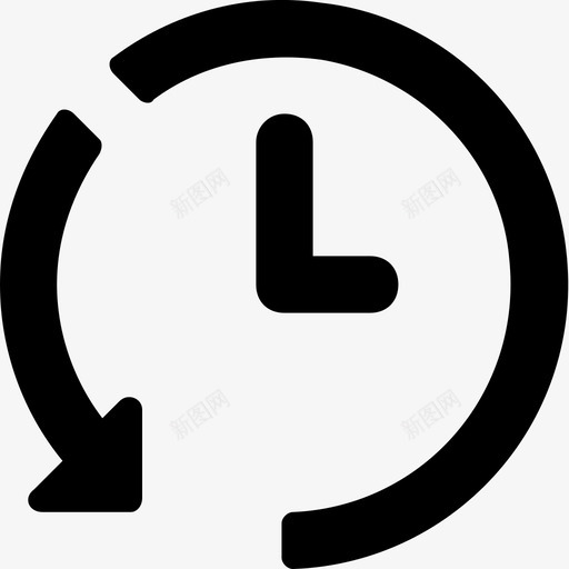 逆时针时间计时器图标svg_新图网 https://ixintu.com web和ui图标 时间 计时器 逆时针