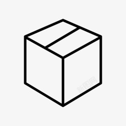 立方体箱子立方体盒子箱子包装图标高清图片