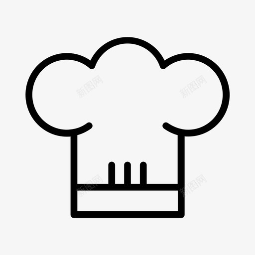 toque厨师帽子图标svg_新图网 https://ixintu.com toque 制服 厨师 帽子 杂项ii 白色
