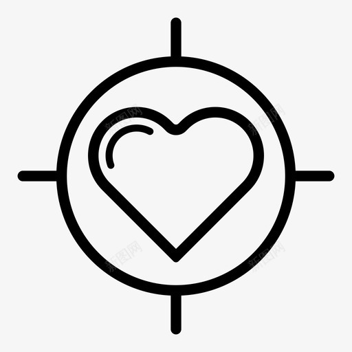 爱的目标最爱的心图标svg_新图网 https://ixintu.com 心 情人节 最爱的 爱的目标