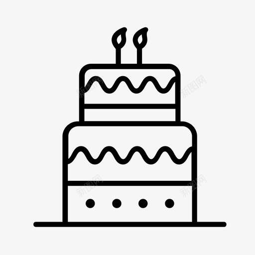生日蛋糕庆祝生日快乐图标svg_新图网 https://ixintu.com 庆祝 生日快乐 生日蛋糕