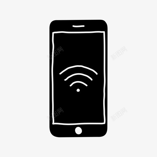 iphonewifi设备屏幕图标svg_新图网 https://ixintu.com iphonewifi 屏幕 无线 设备
