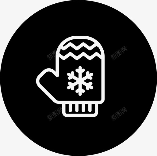 手手套防护雪花图标svg_新图网 https://ixintu.com 冬季 冬季圆形差异 手手套 防护 雪花