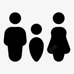 简单的爱家庭孩子爱图标高清图片