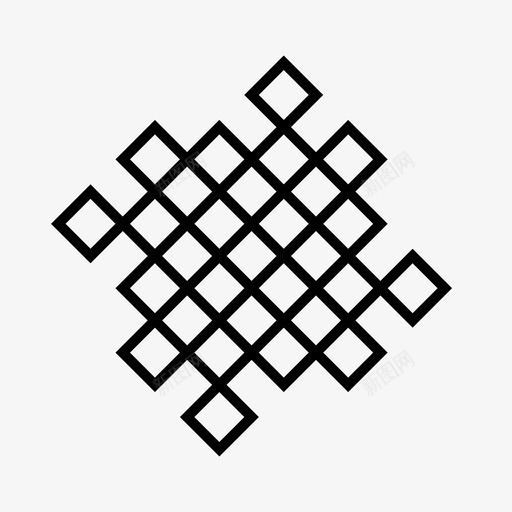 菱形图案连接几何图标svg_新图网 https://ixintu.com 几何 正方形 菱形图案 连接