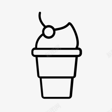 冰淇淋食物垃圾食品图标图标