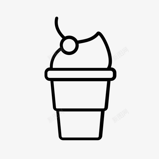 冰淇淋食物垃圾食品图标svg_新图网 https://ixintu.com 冰淇淋 圣代 垃圾食品 糖果 食物