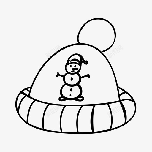 小熊装饰假日图标svg_新图网 https://ixintu.com 假日 小熊 暖和的衣服 暖帽子 装饰 雪人