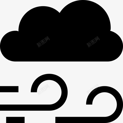 风空气云图标svg_新图网 https://ixintu.com 云 天空 空气 网页和用户界面图标 风 风吹