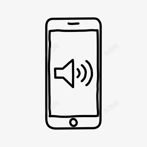 iphone音频扬声器设备手绘图标svg_新图网 https://ixintu.com iphone音频扬声器 屏幕 手绘 设备