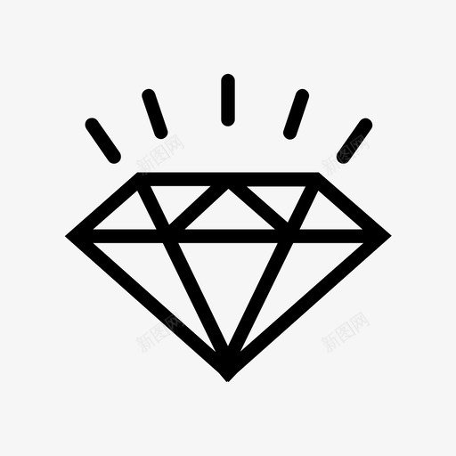 钻石珠宝婚姻图标svg_新图网 https://ixintu.com 婚姻 情人节 珠宝 红宝石 钻石