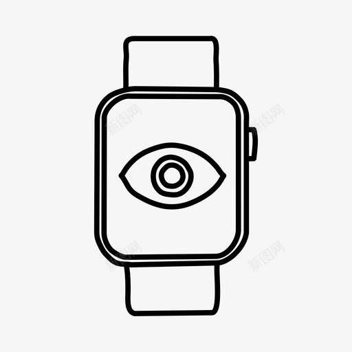 苹果手表苹果眼设备图标svg_新图网 https://ixintu.com 苹果手表 苹果眼设备