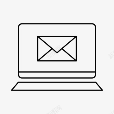 笔记本电脑联系人设备电子邮件图标图标