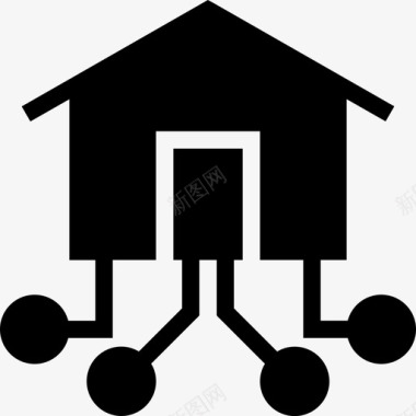 家庭网络通信连接图标图标