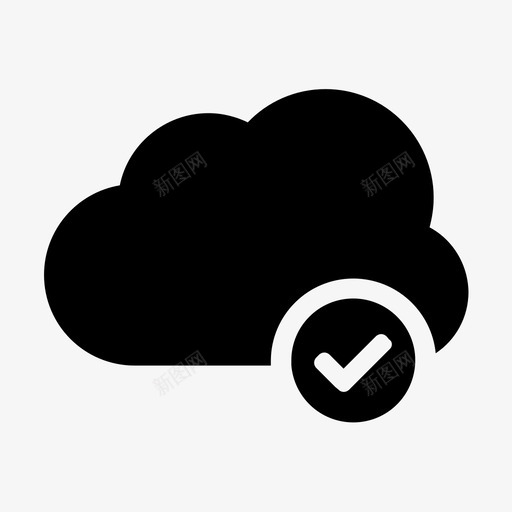 云计算检查对图标svg_新图网 https://ixintu.com 云计算 对 检查 验证