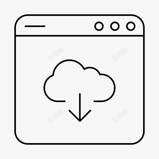 云服务器应用程序图标svg_新图网 https://ixintu.com 下载 云服务器 应用程序 用户界面