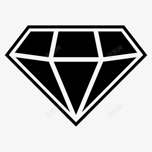 钻石宝石珠宝图标svg_新图网 https://ixintu.com 宝石 珠宝 象征 钻石 闪亮 高级