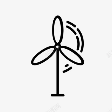 风力涡轮机环境可再生能源图标图标