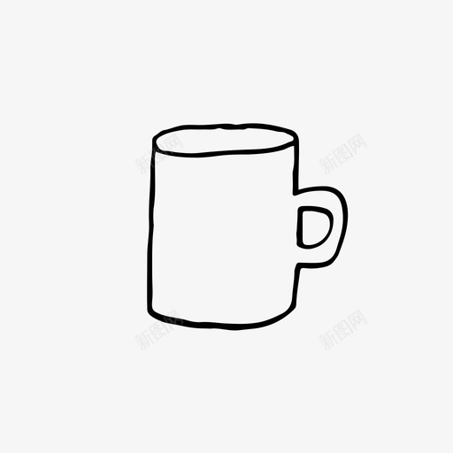 马克杯咖啡手绘图标svg_新图网 https://ixintu.com 咖啡 手绘 插图 茶 马克杯