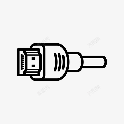 hdmi电缆输入插头图标svg_新图网 https://ixintu.com hdmiusb电缆 hdmi电缆 插头 端口 输入