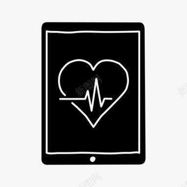 ipad心率设备健康图标图标