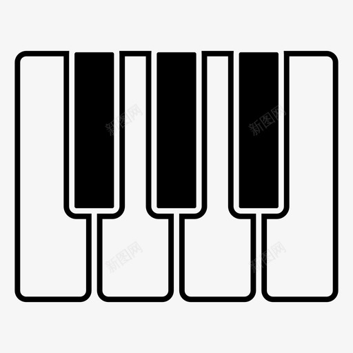 钢琴乐器钥匙图标svg_新图网 https://ixintu.com 乐器 声音 电影音乐 钢琴 钥匙 音乐