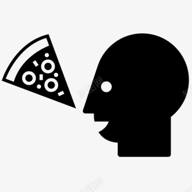 披萨爱好者吃披萨片图标图标