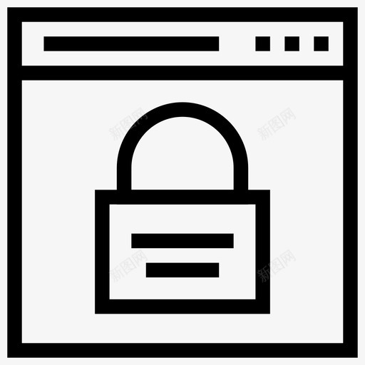 锁安全网页图标svg_新图网 https://ixintu.com 安全 网页 网页设计开发 锁