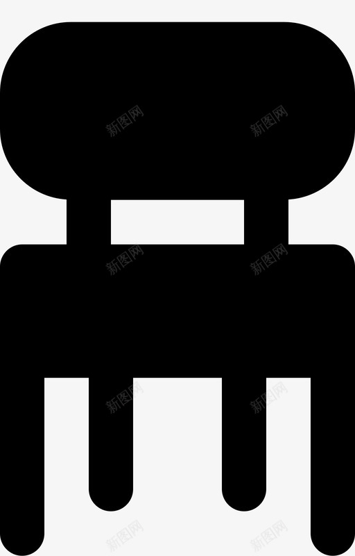 餐椅个人物品家具图标svg_新图网 https://ixintu.com 个人物品 家具 家居用品 餐椅