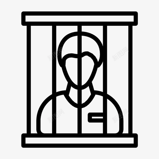 监狱罪犯司法图标svg_新图网 https://ixintu.com 司法 囚犯 法律 监狱 罪犯