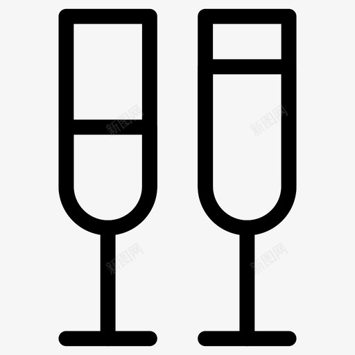 香槟酒杯香槟杯酒精图标svg_新图网 https://ixintu.com 情人节 情人节图标集 浪漫 酒精 香槟杯 香槟酒杯