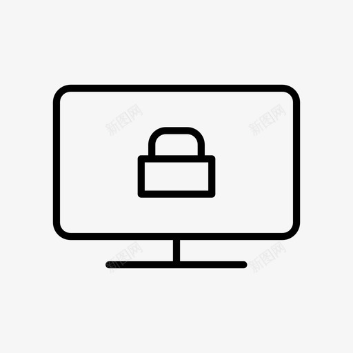 安全计算机锁定登录图标svg_新图网 https://ixintu.com 安全计算机 密码 登录 锁定