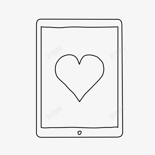 ipad心脏设备屏幕图标svg_新图网 https://ixintu.com ipad心脏 屏幕 平板电脑 设备