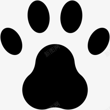 爪印动物脚动物爪图标图标