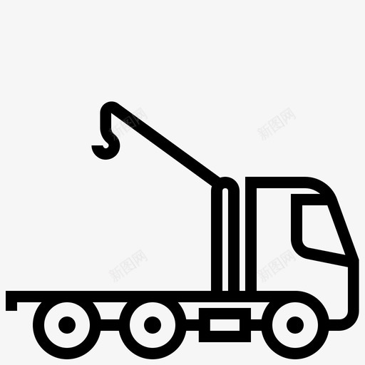 起重机机械卡车图标svg_新图网 https://ixintu.com 卡车 工程 机械 起重机 车辆