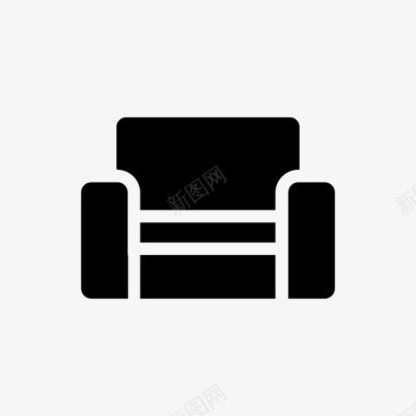 扶手椅休息室座位图标图标