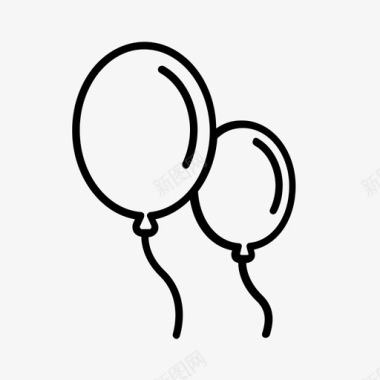 气球生日庆祝图标图标