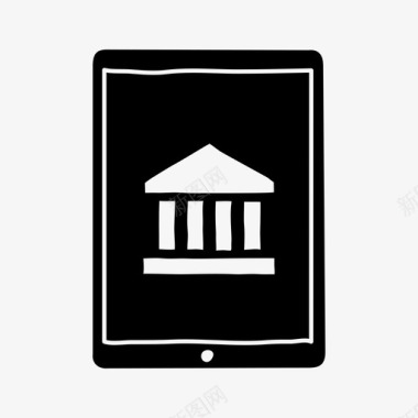 ipad银行设备货币图标图标