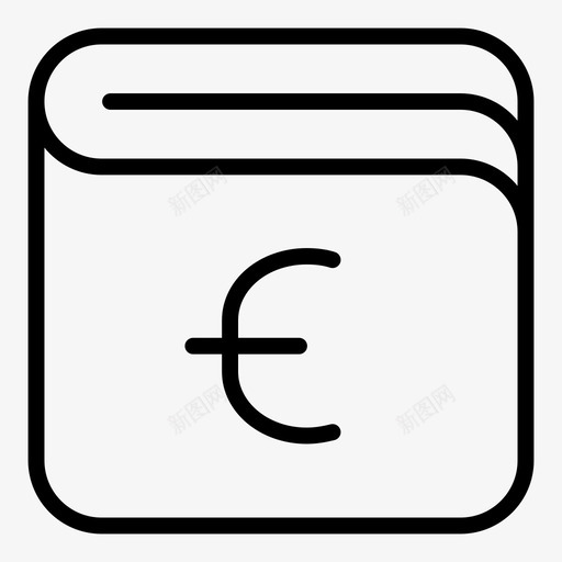 钱包现金欧元图标svg_新图网 https://ixintu.com 持有人 欧元 现金 货币 货币金融大纲 钱包