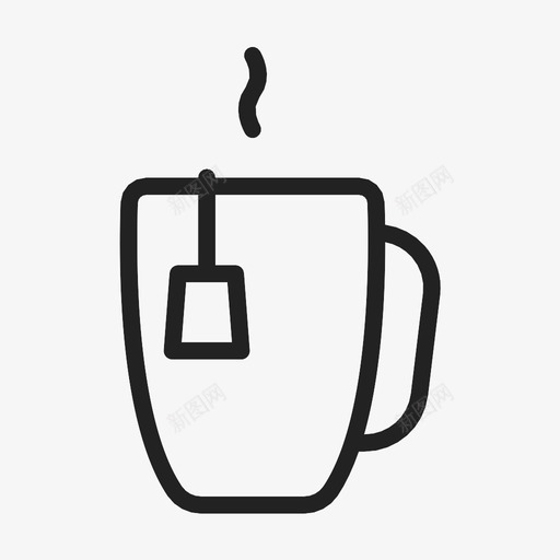 一杯茶包早餐图标svg_新图网 https://ixintu.com 一杯茶 包 早餐 热的