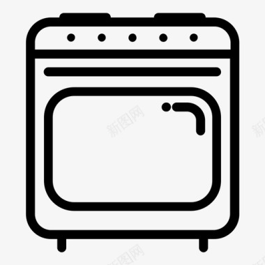厨房炉灶烤箱厨师图标图标
