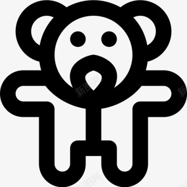 泰迪熊宝贝孩子图标图标